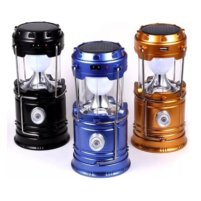 Linterna farol solar 2 en 1 recargable