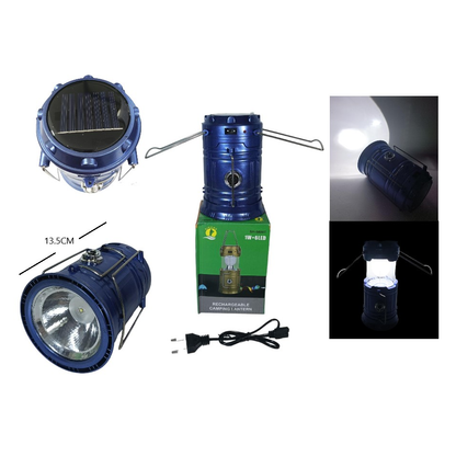Linterna farol solar 2 en 1 recargable