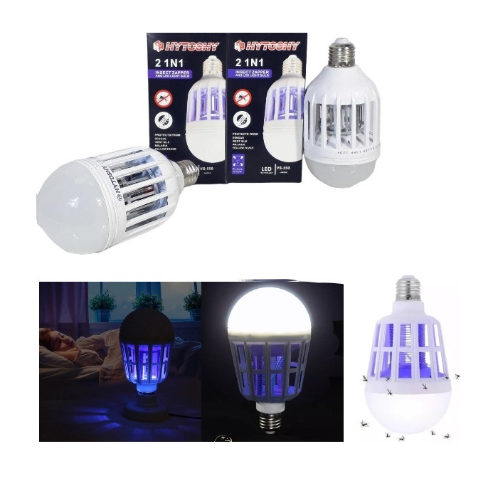 Foco LED mata mosquitos 2 en 1