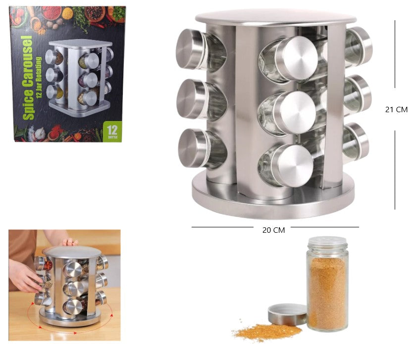 especiero de 12 pcs giratorio