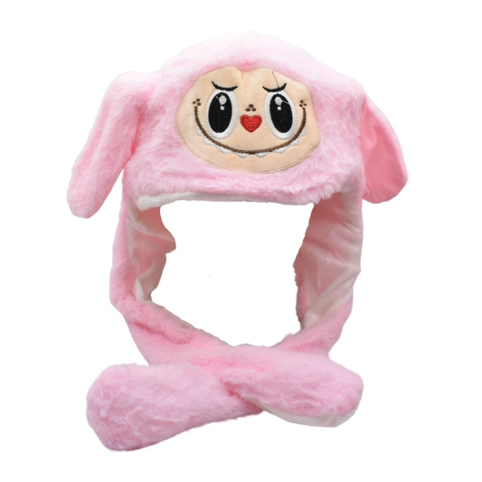 Gorro Labubu levanta orejas con luz