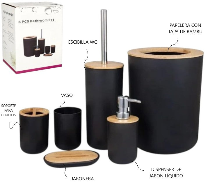 Set organizador de baño 6PCS