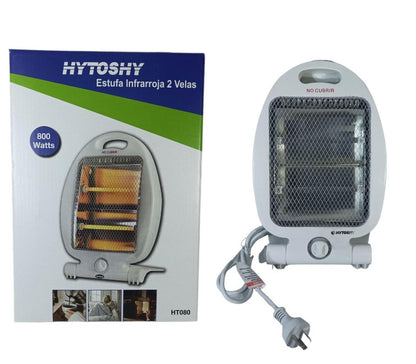 Estufa eléctrica 2 velas 800W