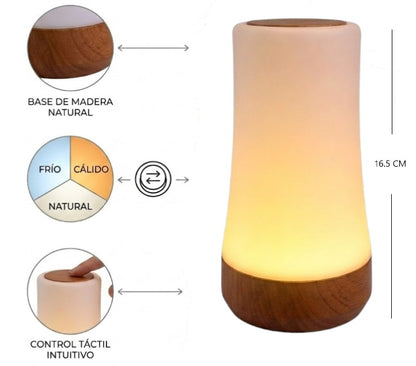 Lampara de mesa 3 tonos
