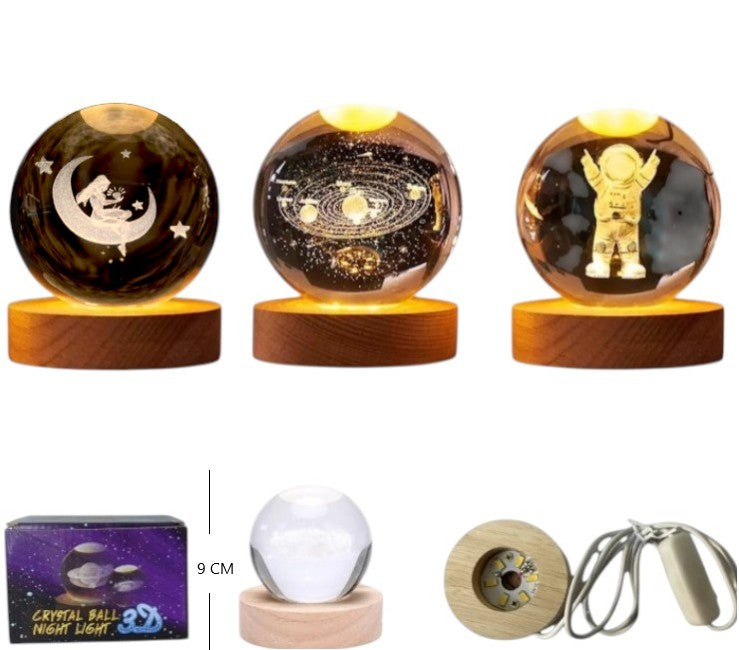 Bola led de cristal 8 cm