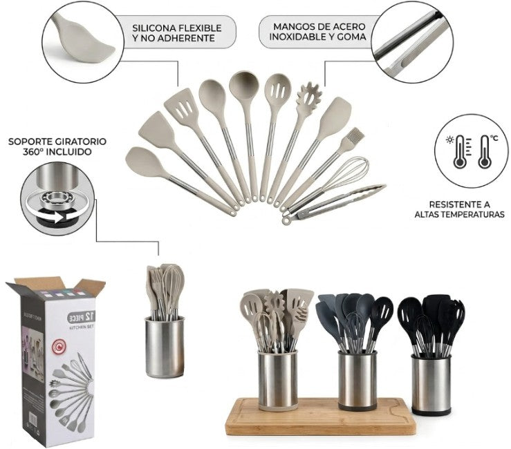 Utensilios de cocina set 12pcs