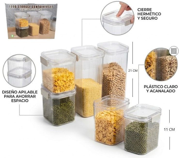 Organizador de comida de acrílico