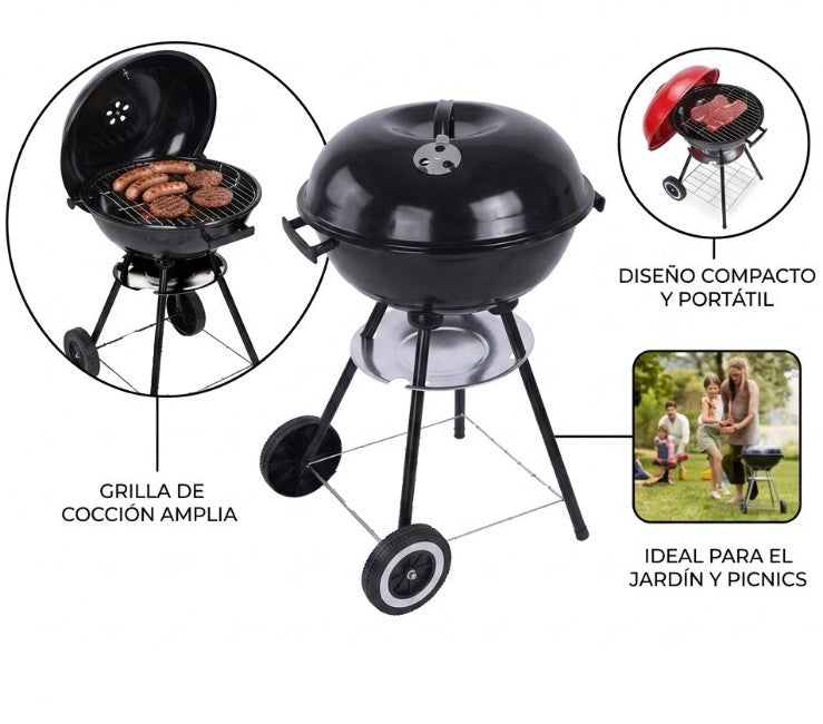 Parrilla portátil de carbono