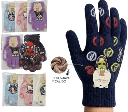 Guantes de personajes para niños