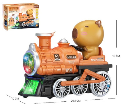 Tren capibara con humo