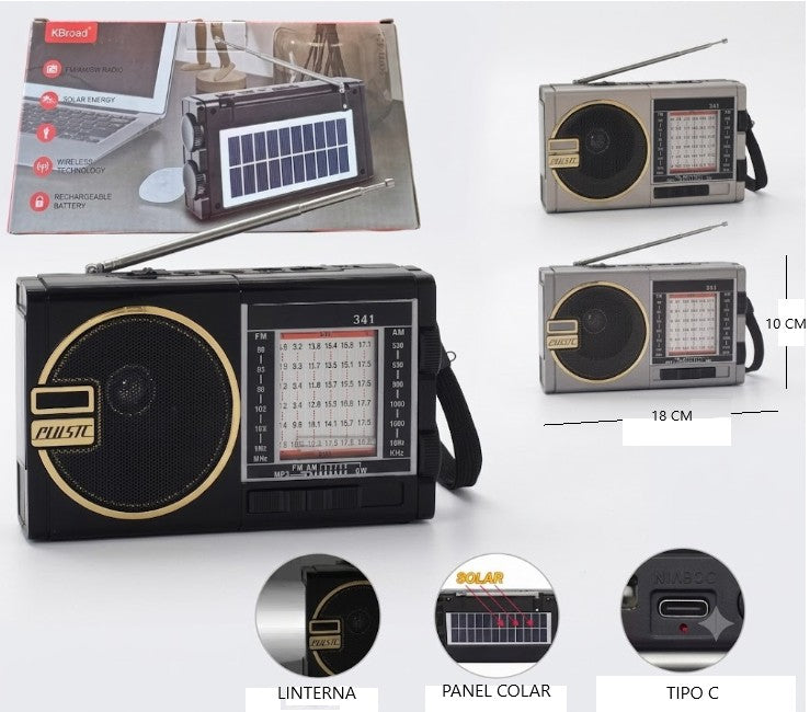 Radio con panel solar