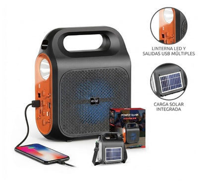 Parlante con linterna con power bank KTS-2469