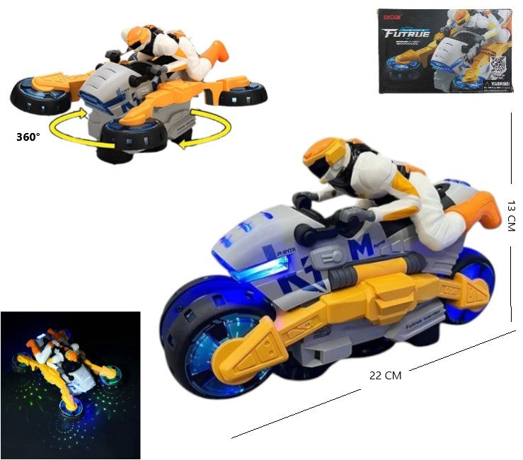 Moto acrobática a pila