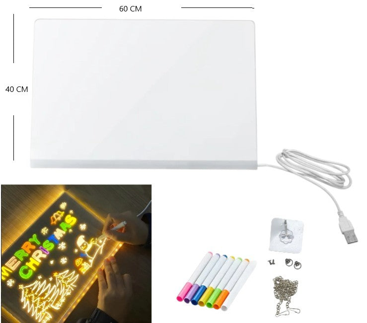 Pizarra led 60x40CM NEON + colores