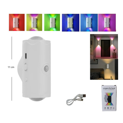 Lámpara LED RGB bidireccional de pared