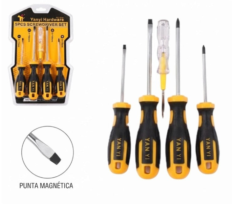 Set destornillador x5 pcs