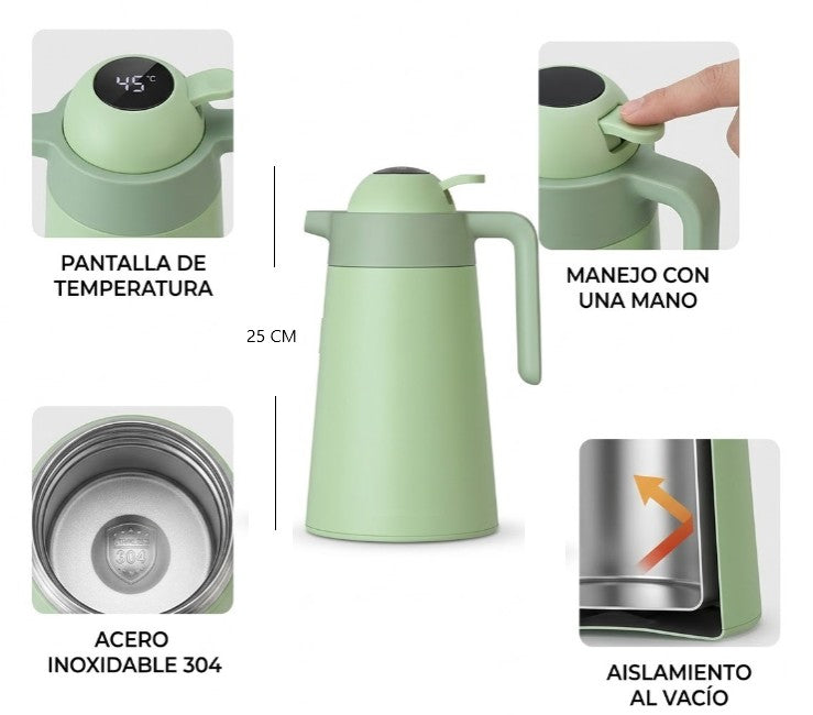 Jarra con lector de temperatura 1L