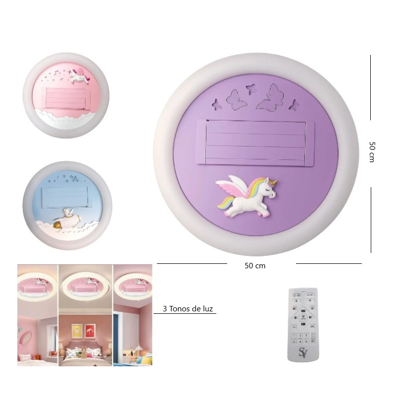 Lámpara de techo caloventor/ventilador con control