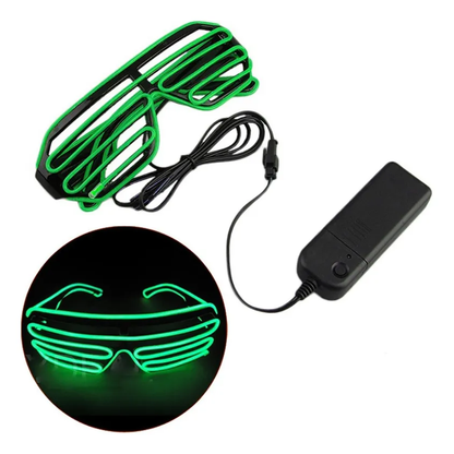 Lentes con luz de neón flogger a pilas