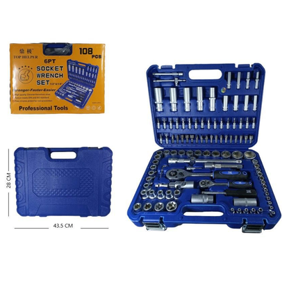 Kit de llaves tubo 108 piezas