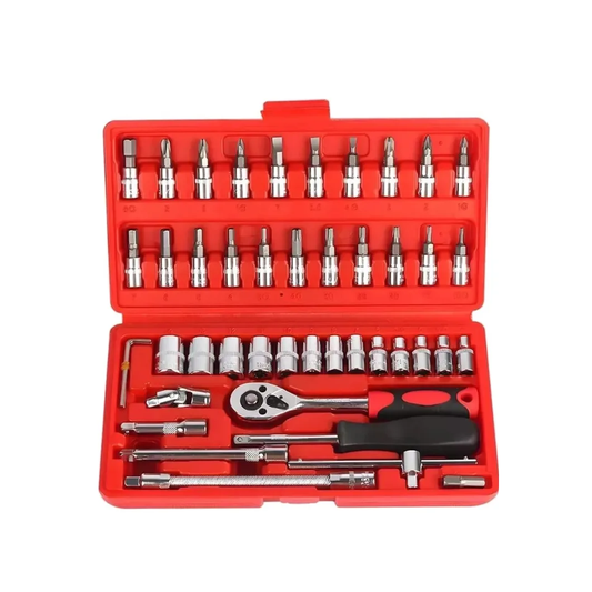 Set de llave tubo con 46 piezas