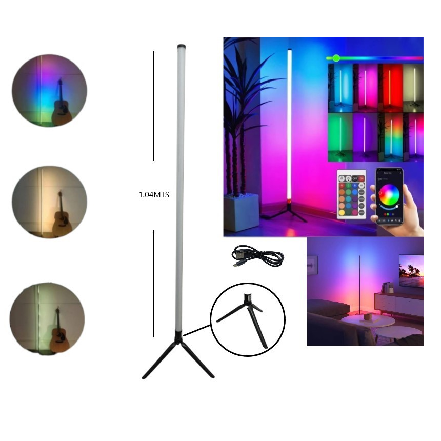 Luz LED RGB esquinero de 104 cm