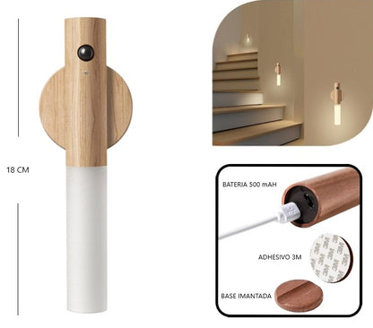 Lampara de pared led recargable c/sensor