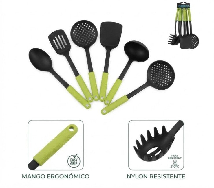 Set de utensillios de teflon 6pcs