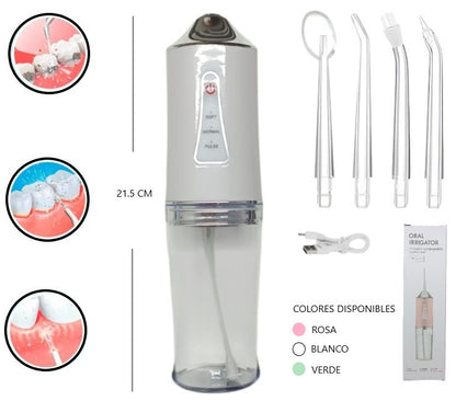 Irrigador bucal recargable