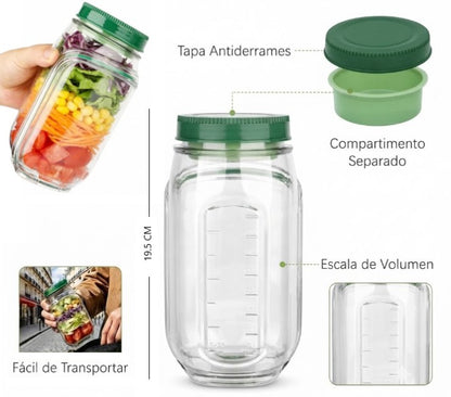 Frasco para ensaldas portatil