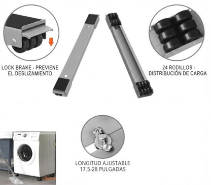 Base rodante para muebles extensible
