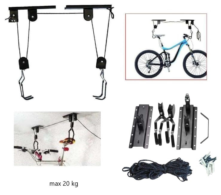 Soporte de bici con polea