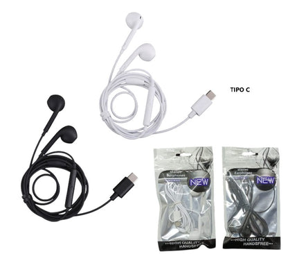 Auriculares bolsita tipo c c/microfono