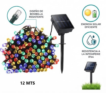 Guirnalda led solar multicolor 12mt