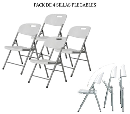 Sillas plegables por 4 unidades