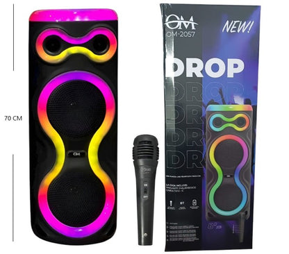 Parlante 8x2 PLG BT c/micrófono vibe 30w