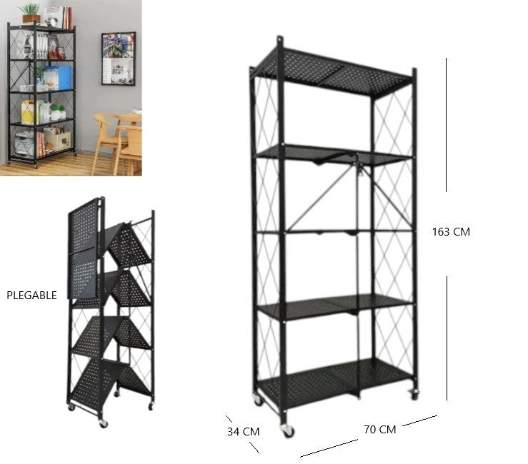 Estante organizador metálico plegable