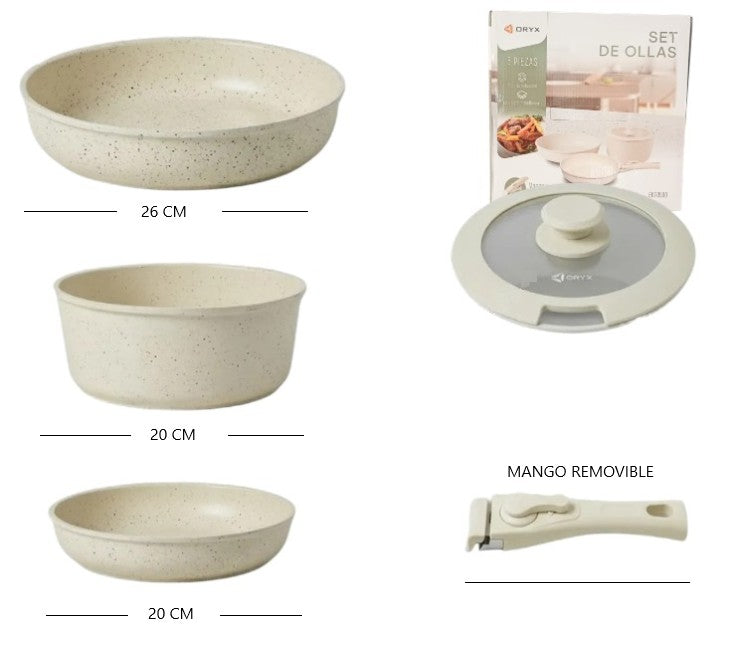 Set de ollas gruesas 5 PCS