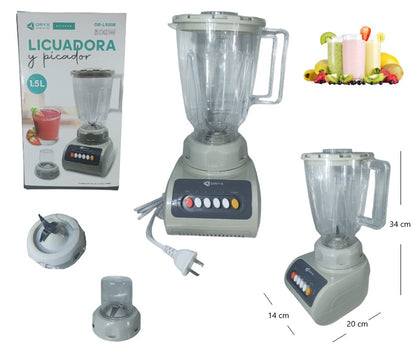 Licuadora con molinillo de (plástico) 1.5LTS