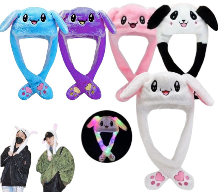 Gorro levanta orejas con luces