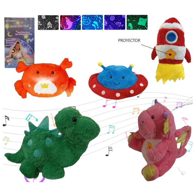 Peluche con luz y música