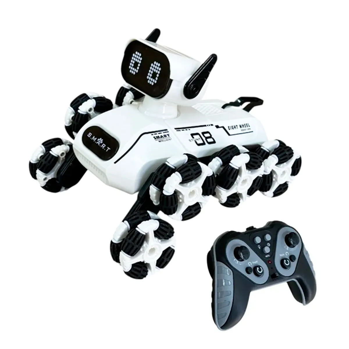 Perro robot acrobático con control