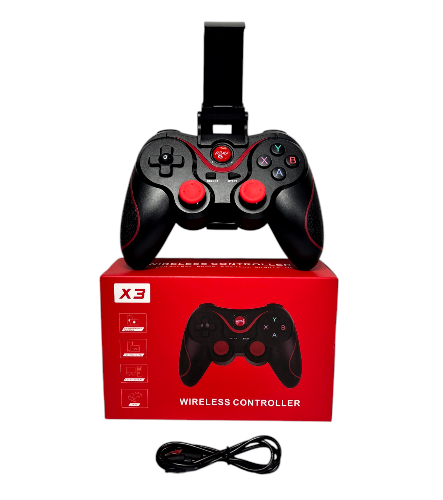 Joystick bluetooth con soporte para celular