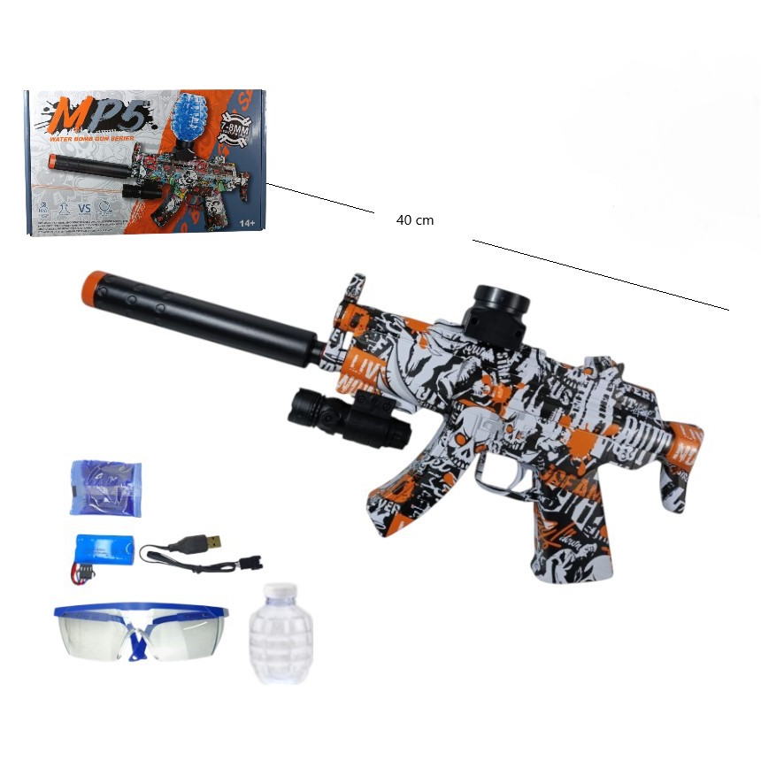 Pistola ametralladora de hidrogel MP5