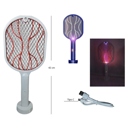 Raqueta mata mosquitos recargable