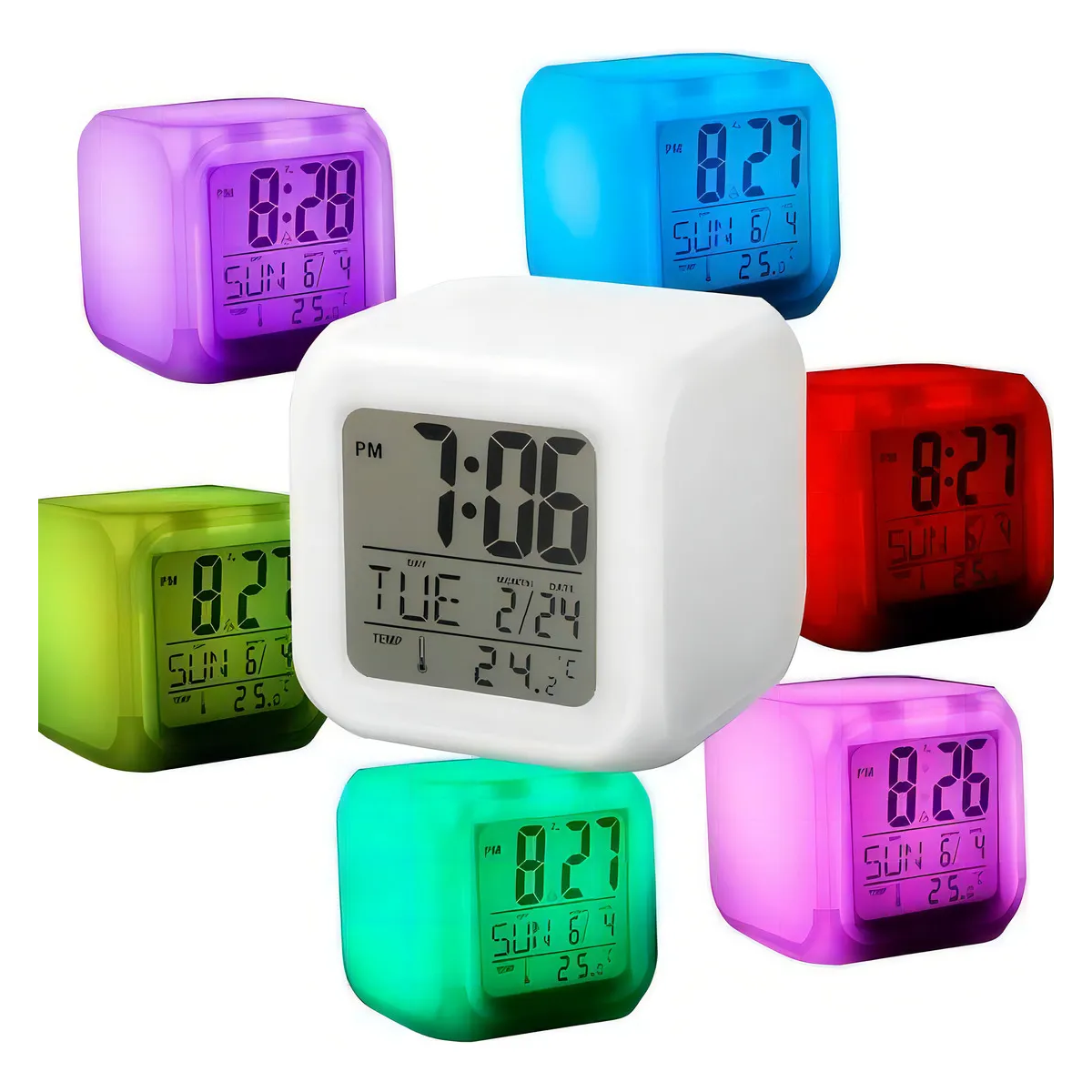 Reloj digital cubo LED