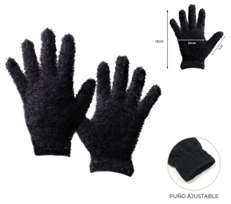 Guante polar adulto negro