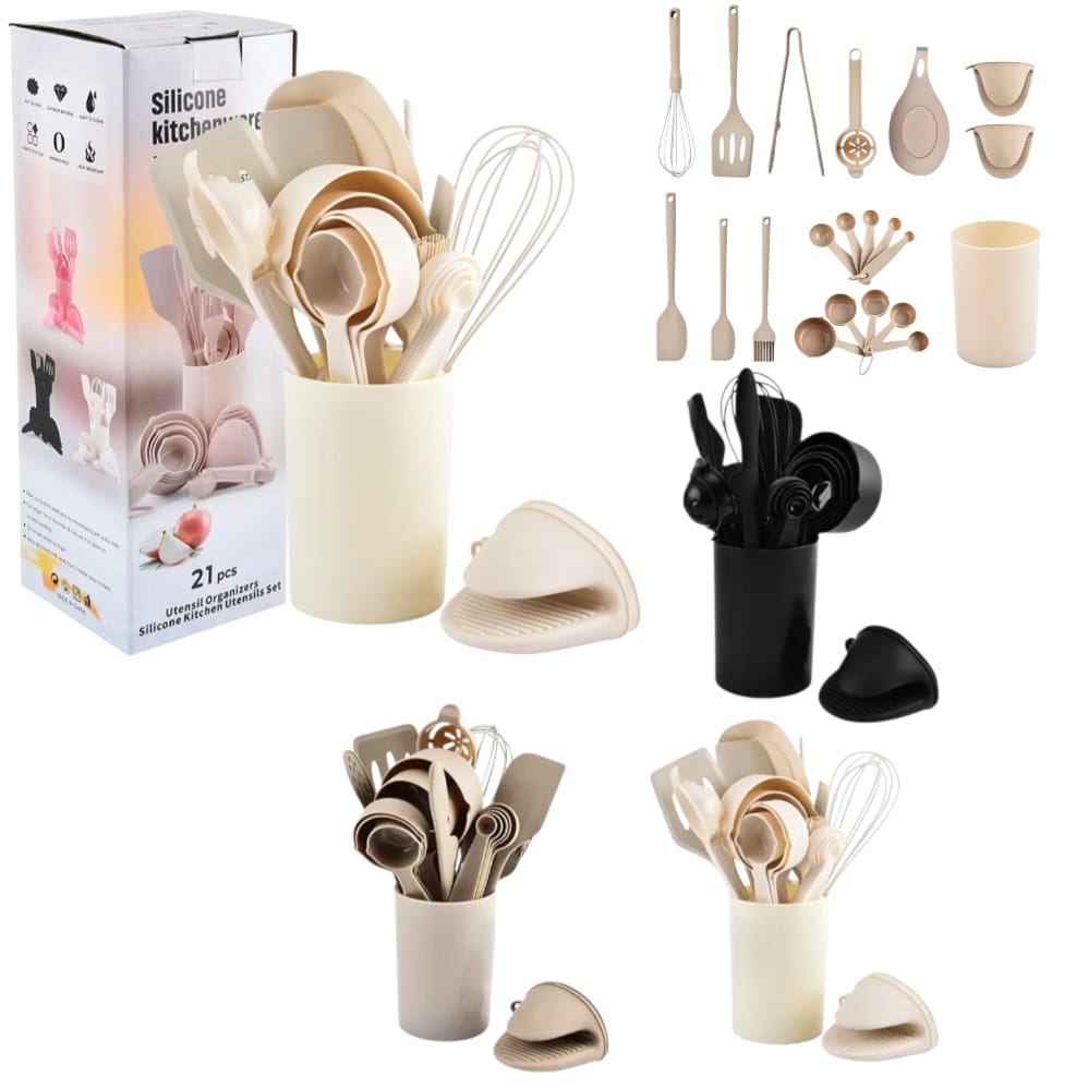 Set de utensilios de silicona 21 piezas