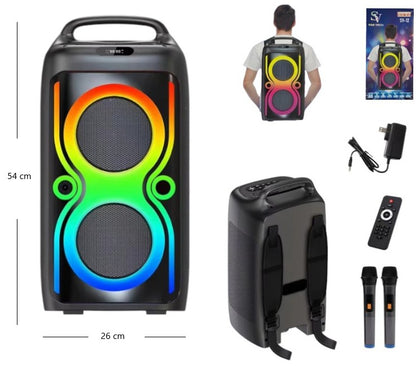 Parlante mochila 6.5 x2 c/mic