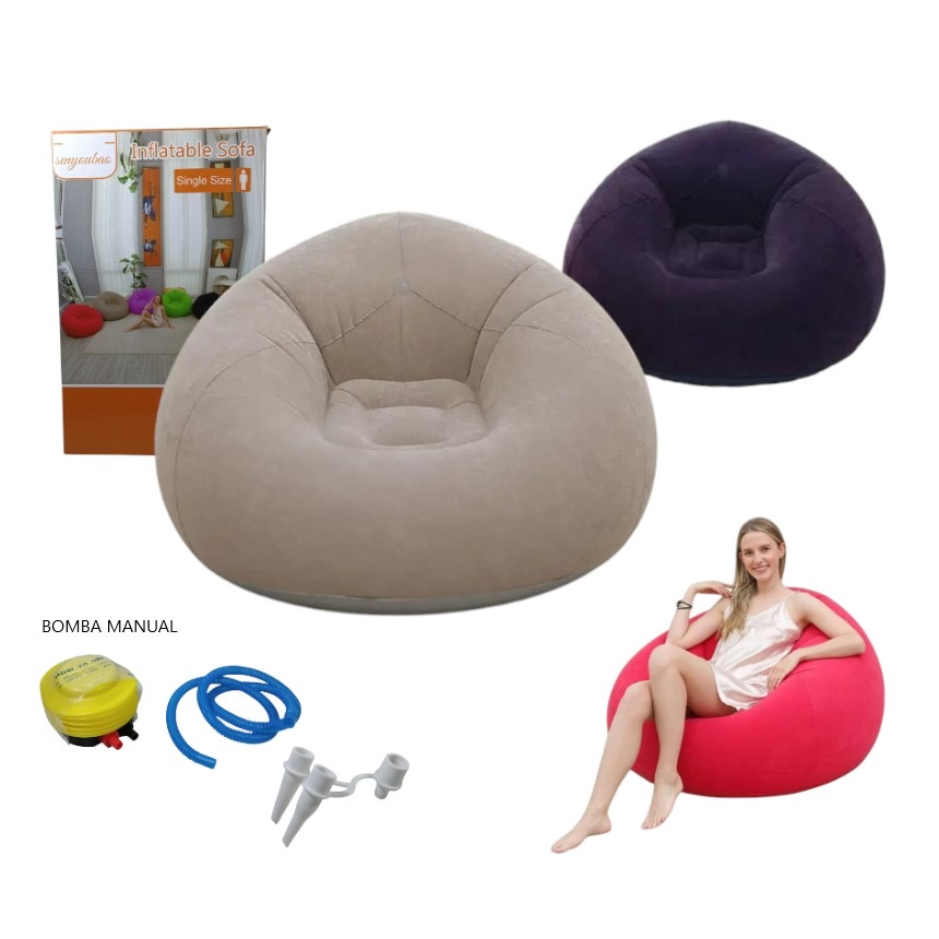 Sillón puff inflable